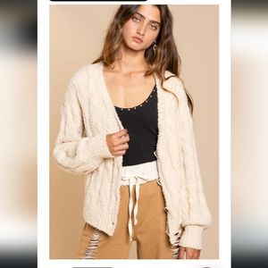 NWOT POL cardigan, Eggshell Cream, Medium